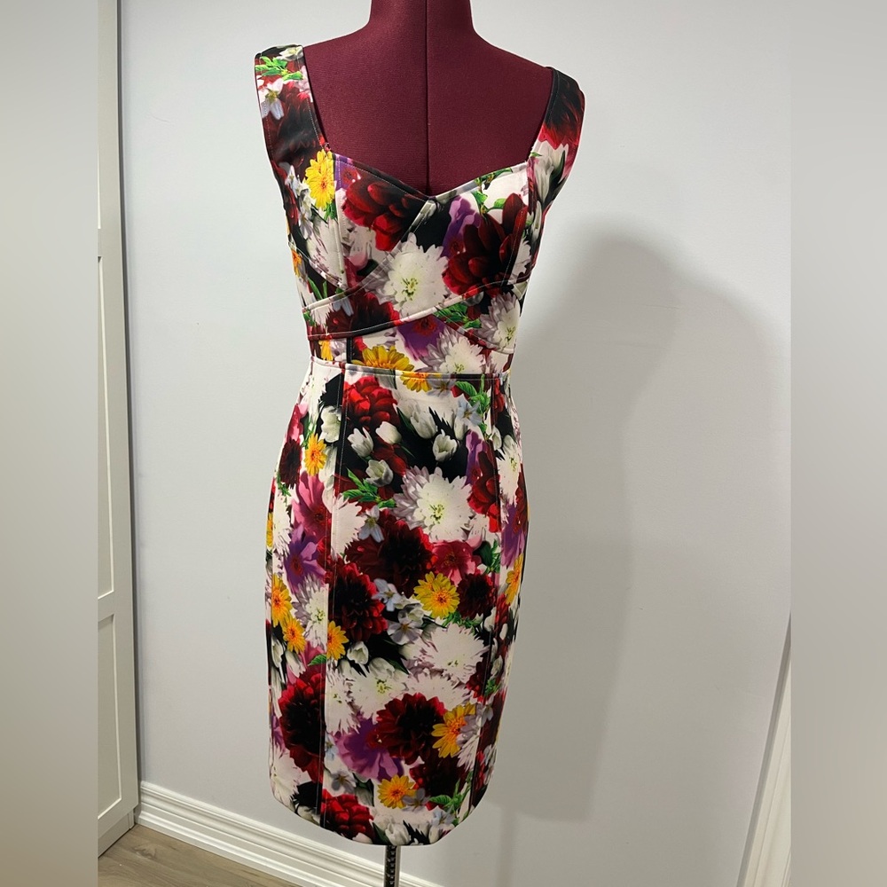 Laundry by Shelli Segal Floral Sleeveless Dress digital print
